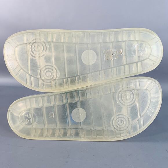 GUCCI Size 10.5 Clear Transparent Logo Rubber Slide Sandals - Picture 7 of 10